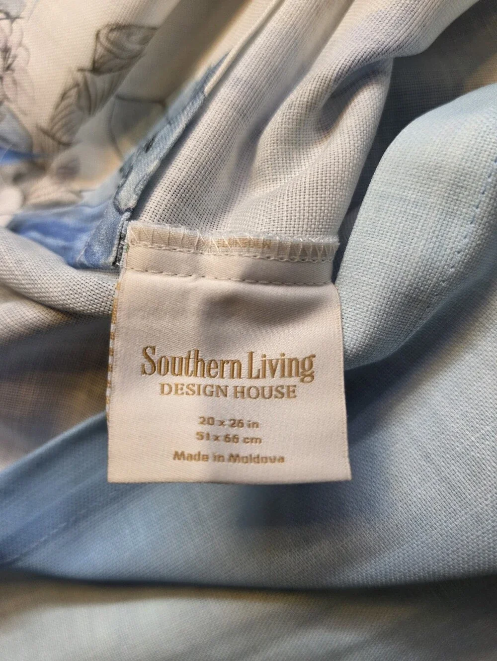 Southern Living Serenna Duvet Cover Mini Set 2 Shams Cotton Full Queen Blue Leaf